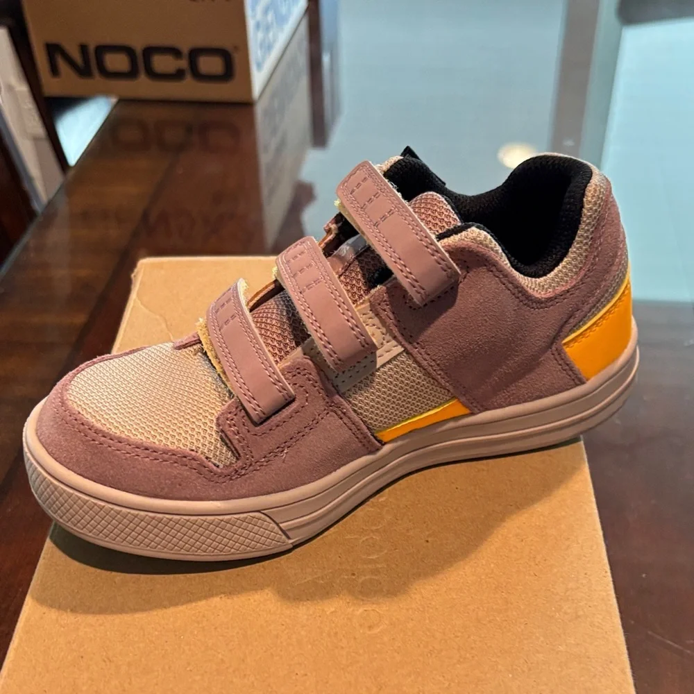 adidas Kids Lavender and Yellow Velcro Sneaker (1 shoe) - Picture 4 of 6